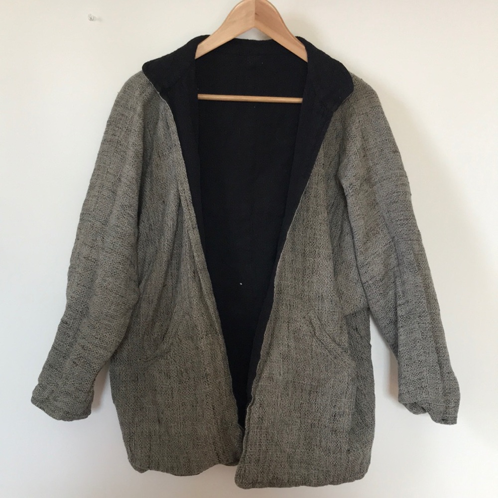 Reversible woven jacket